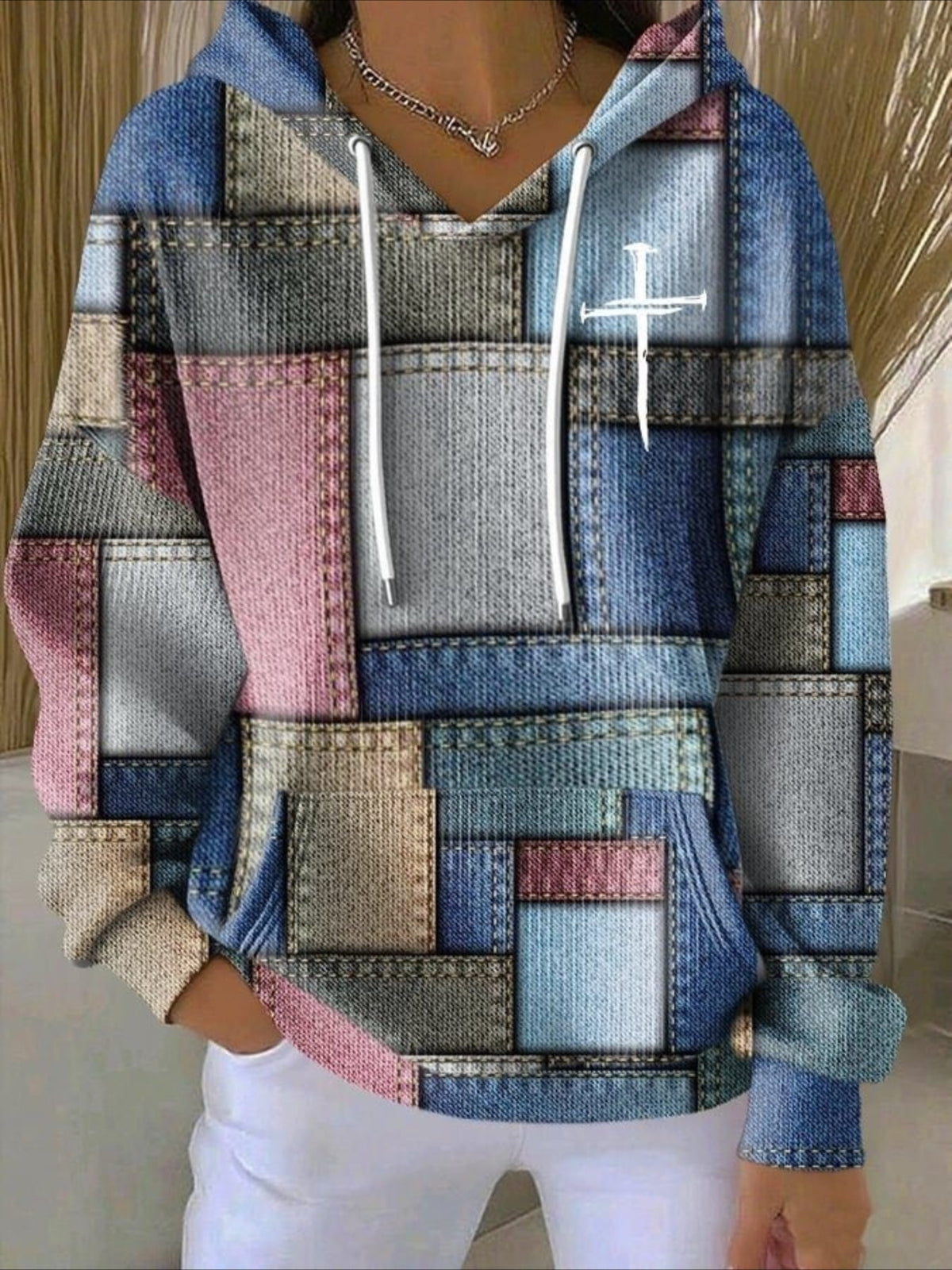Printing Long Sleeve Pullover Hoodie Sweatshirt