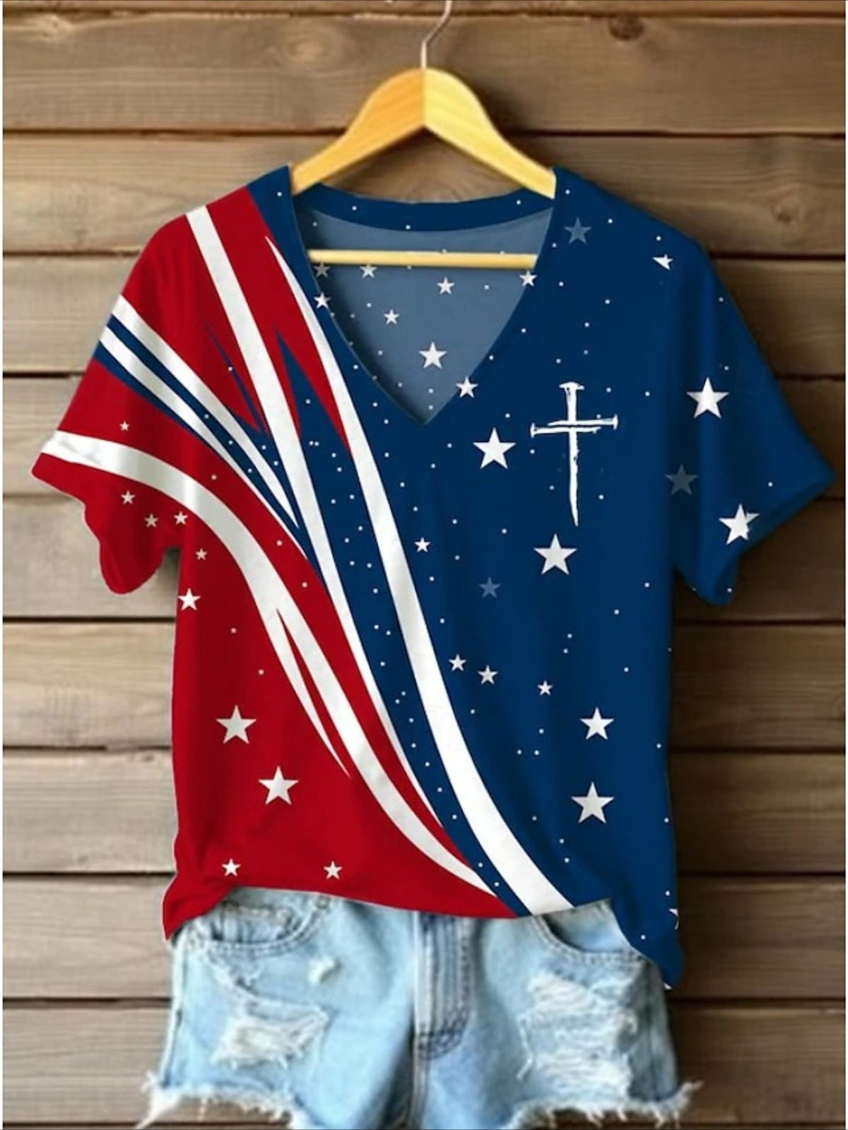 Vintage America 250th Anniversary Print T-Shirt
