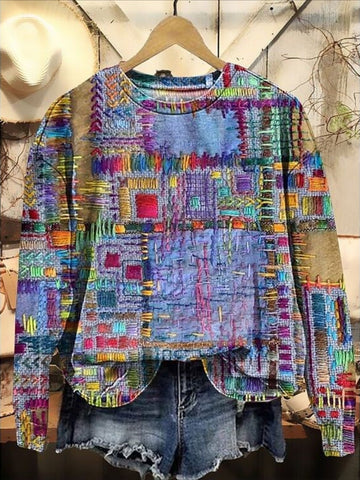 Floral Casual Daily Loose Sweatshirts