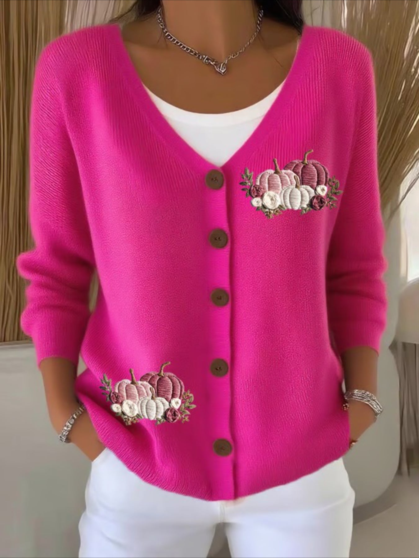 Plain Long Sleeve Comfy Casual Cardigan