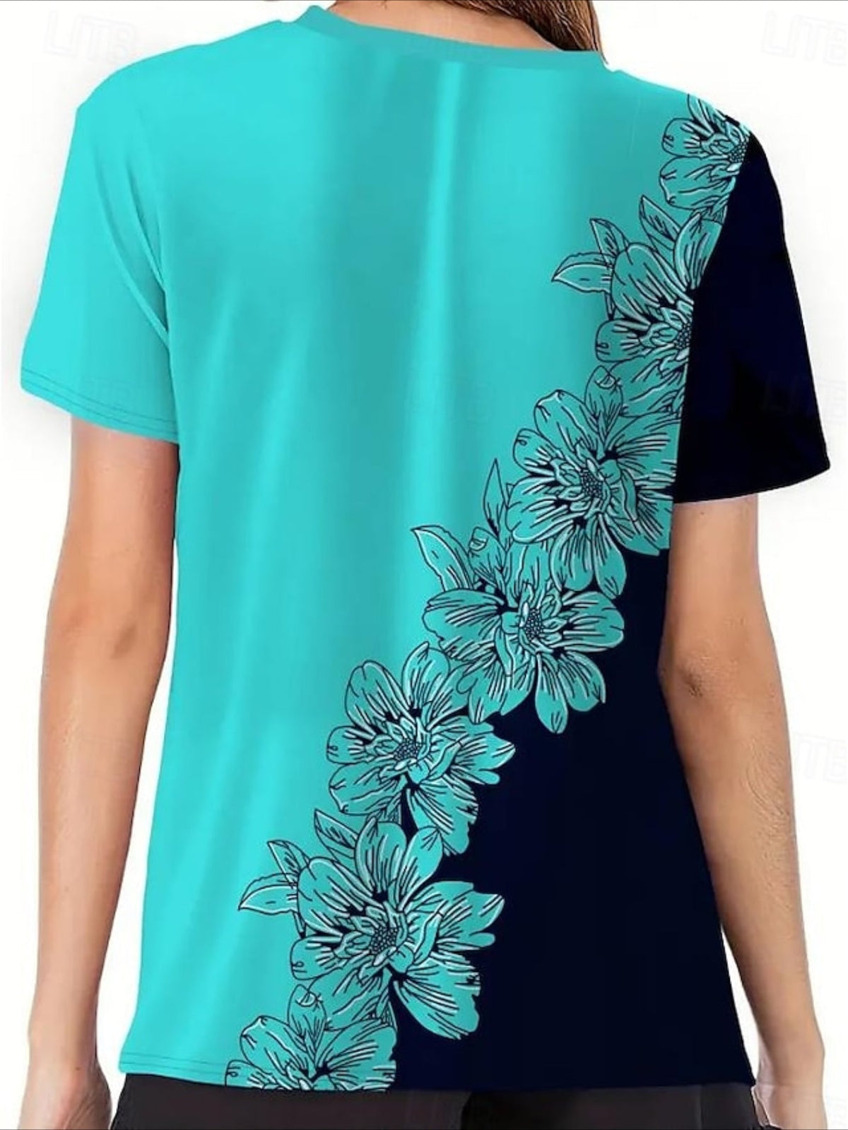 Casual Print Short Sleeve Regular Tops