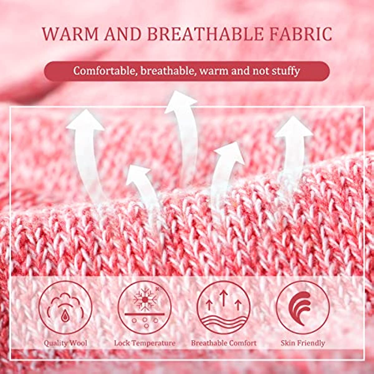 2/5 Pairs Thick Knit Warm Socks, Soft & Comfy Mid Tube Socks