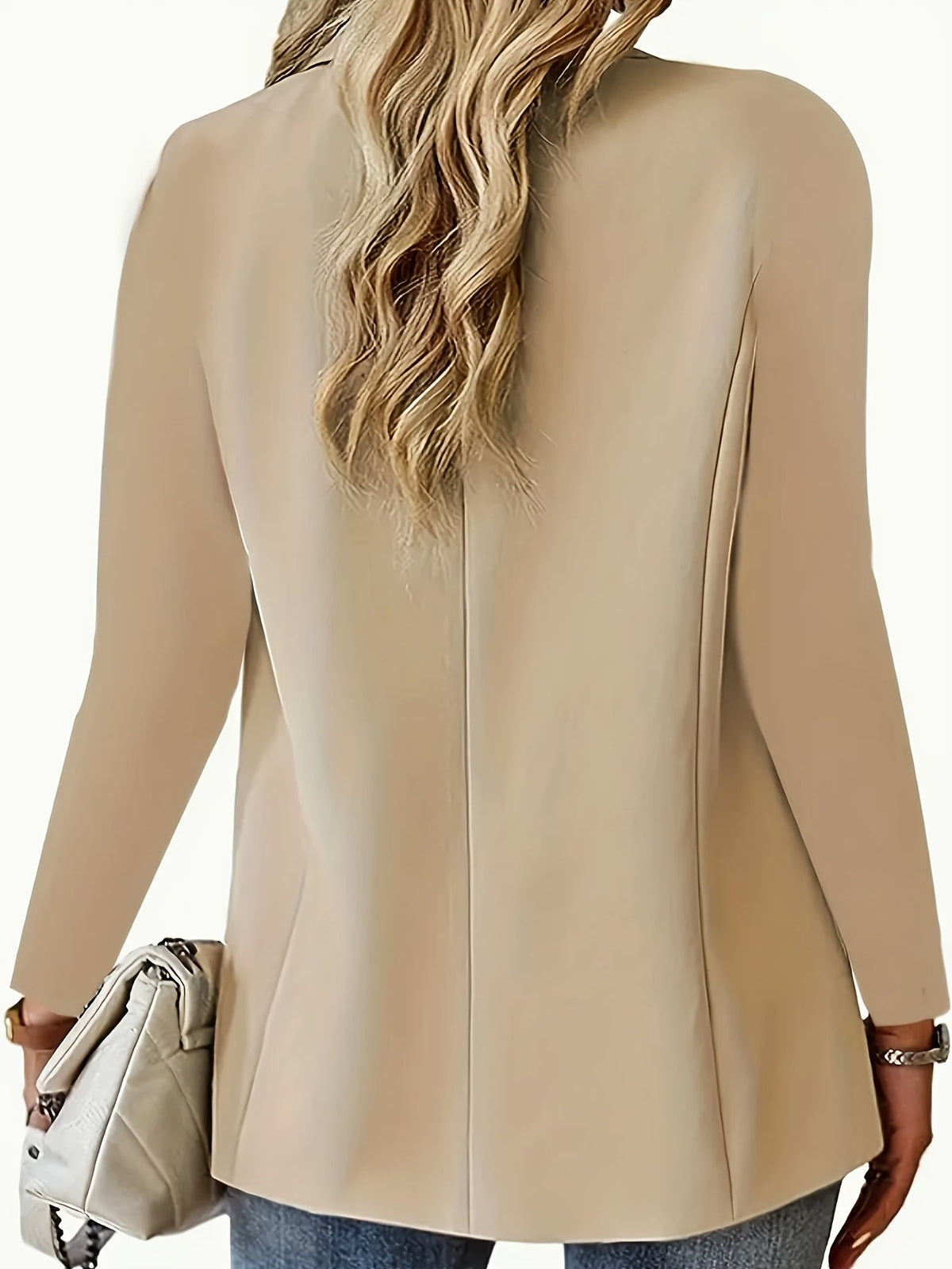 Long Sleeve Solid Color Elegant Lapel Small Suit Jacket