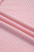Green Stripe Exposed Seam Ribbed Patchwork Oversized Tee