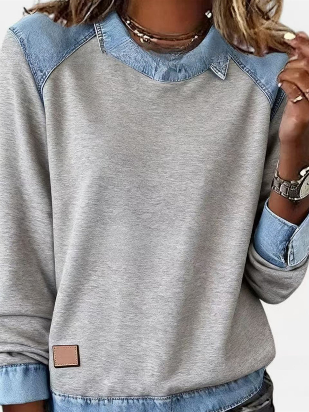 Color Block Stylish Casual Long Sleeve Shirt