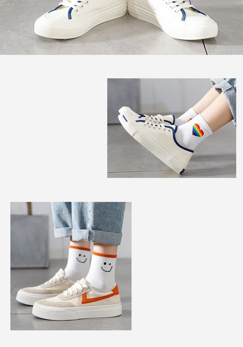 Academic Style Stocks, Cute & Soft Crew Socks, Stylish Korean Fashion Aesthetic