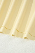 Yellow Cream Slim Ribbed Tank Top and Sweatpants Set