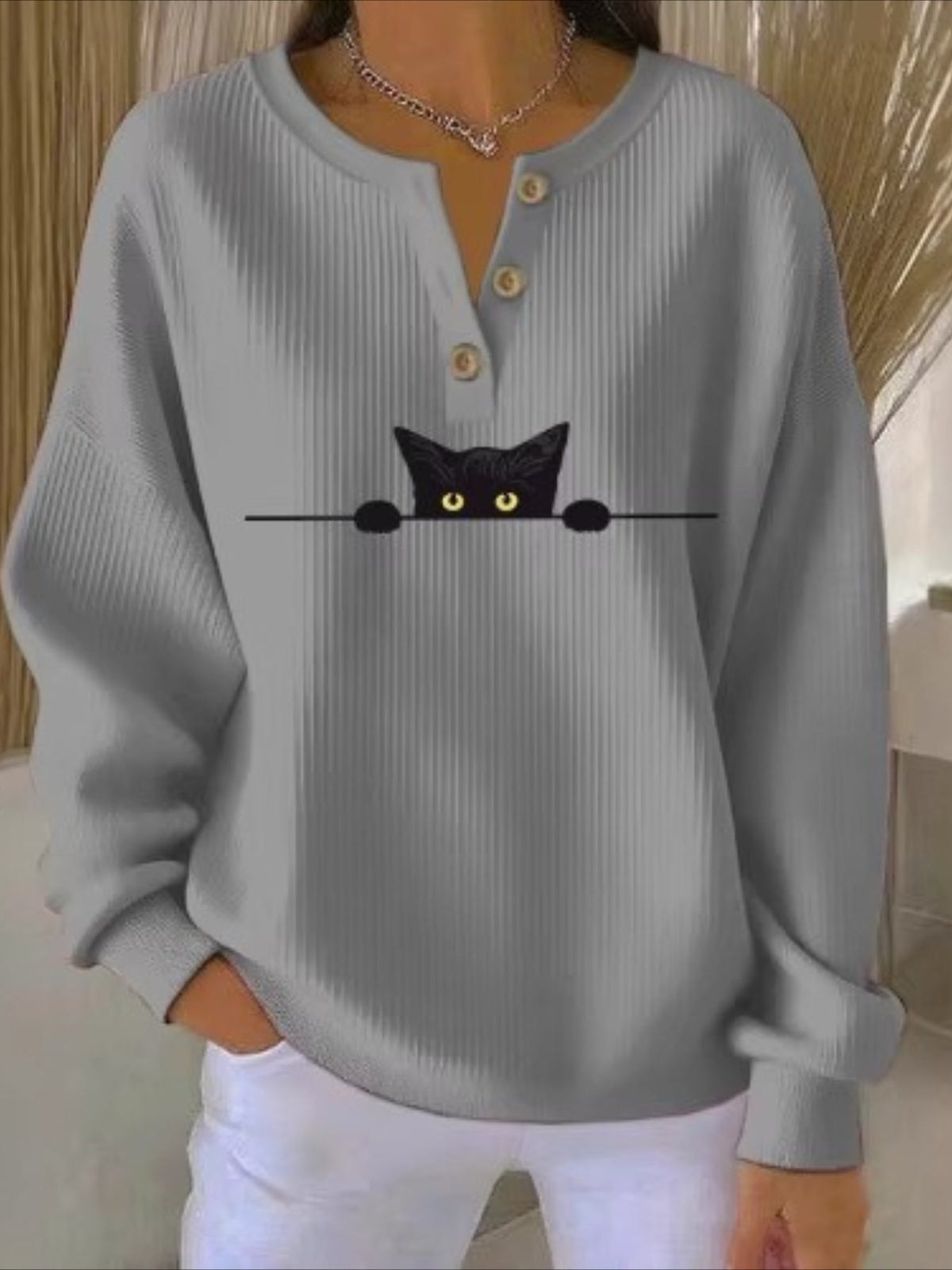 Christmas Tree Crew Neck Long Sleeve Sweatshirt
