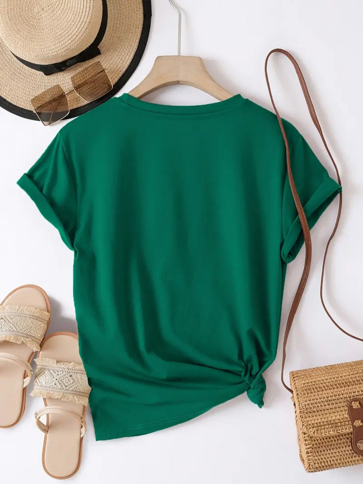 Comfortable And Relaxed Round Neck Short Sleeve Suitable T-Shirt