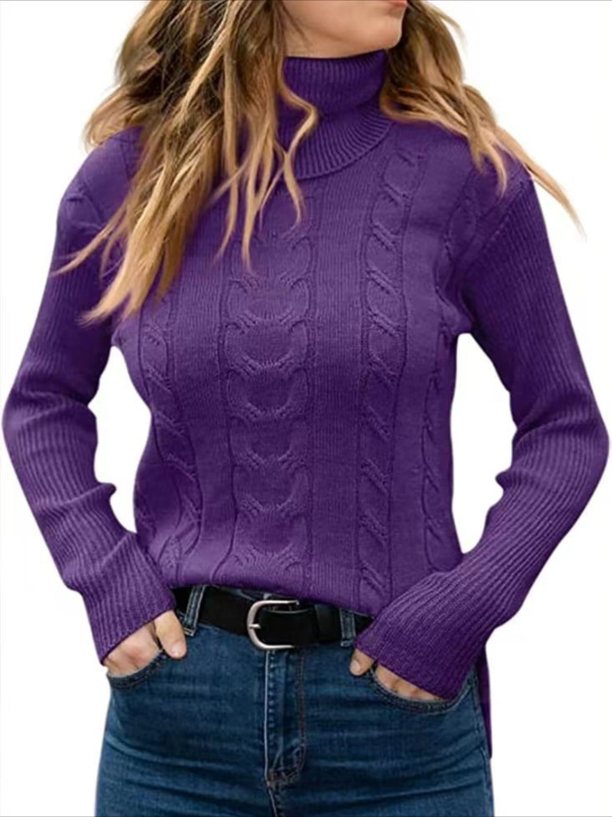 Turtleneck Casual Regular Fit Sweater