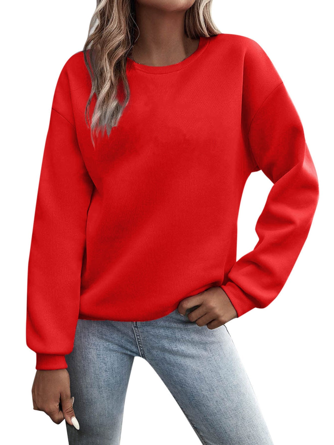 Crew Neck Cat Casual Jersey Long Sleeve Sweatshirt