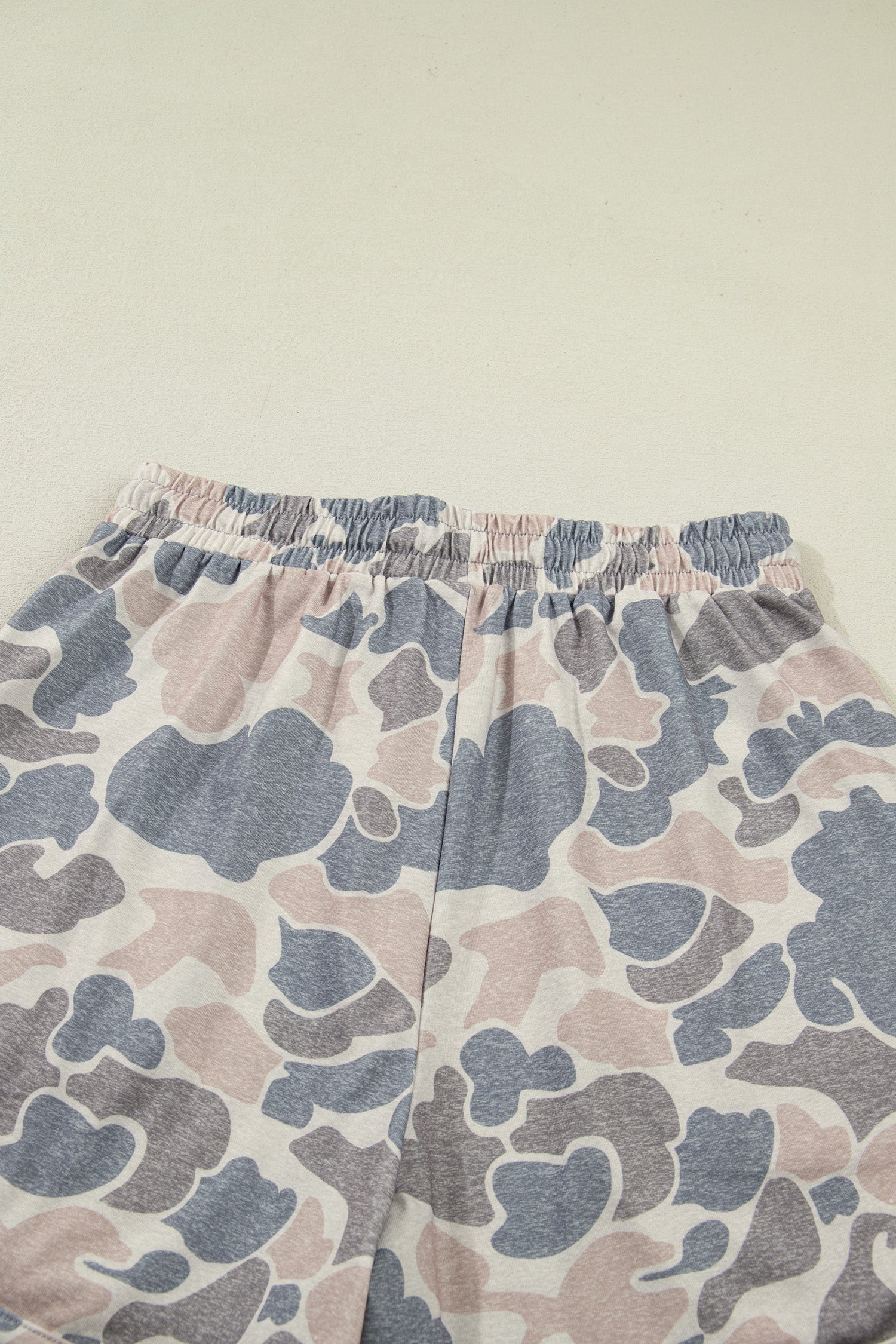 Multicolour Camouflage Loose Tee Drawstring Shorts 2pcs Outfit