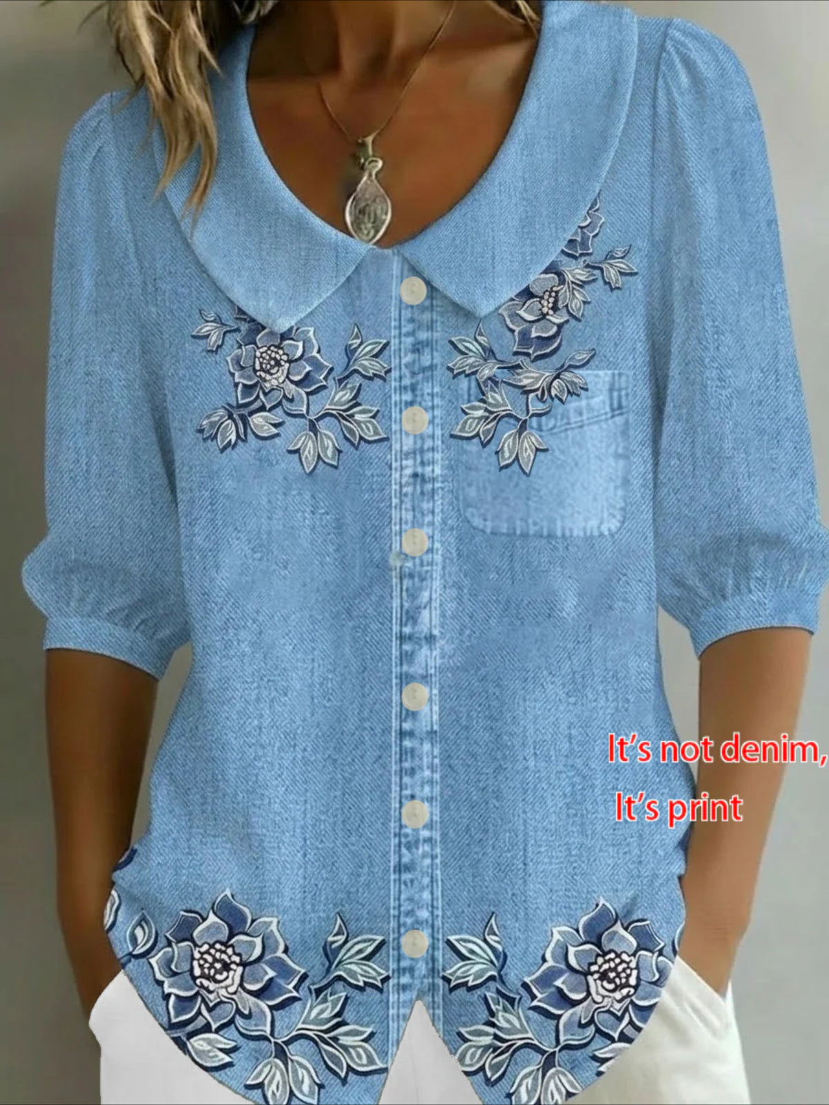 Crew Neck Short Sleeve Patterns Regular Shirt