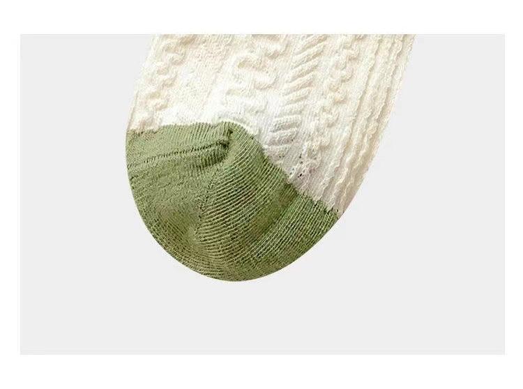 Retro Floral Socks , Texture Solid Socks