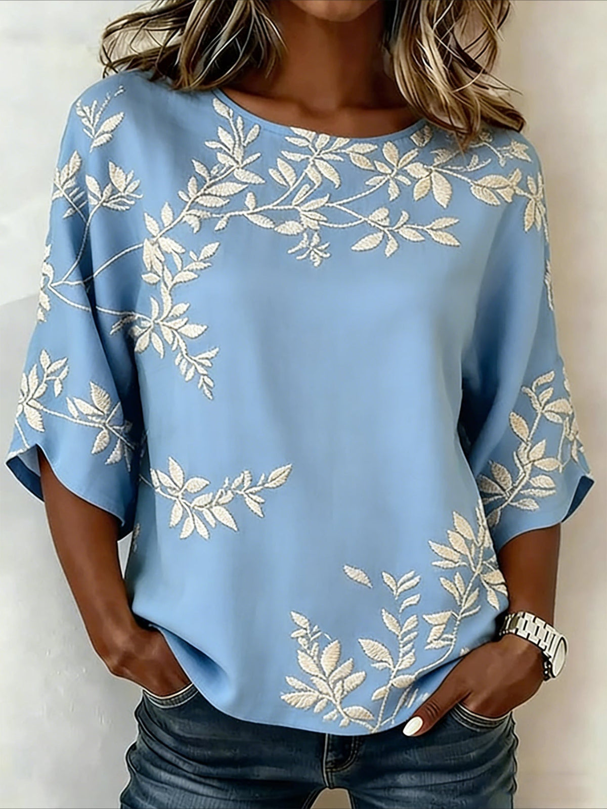 Loose Cotton And Linen Half Sleeve Vintage Shirt
