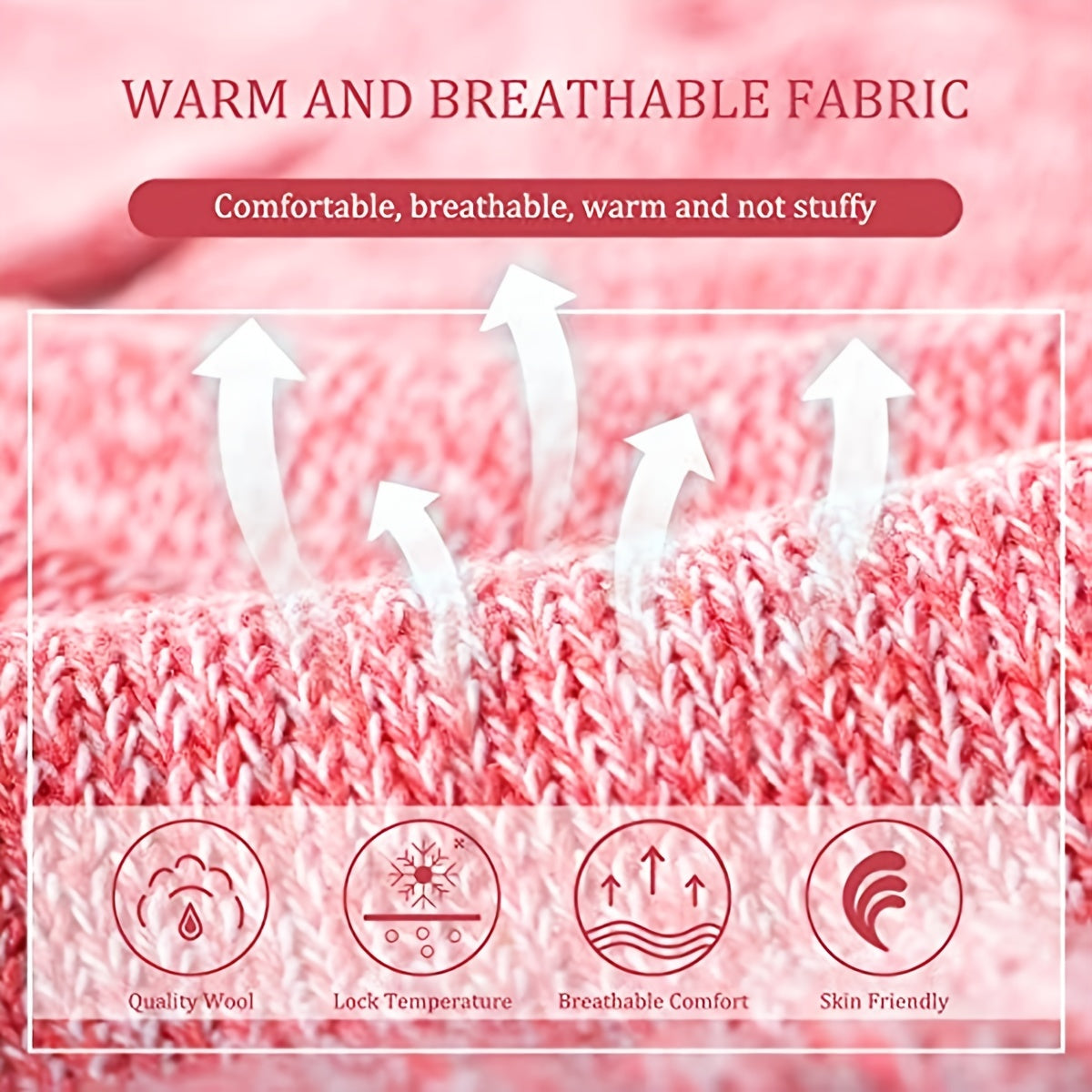 2/5 Pairs Thick Knit Warm Socks, Soft & Comfy Mid Tube Socks