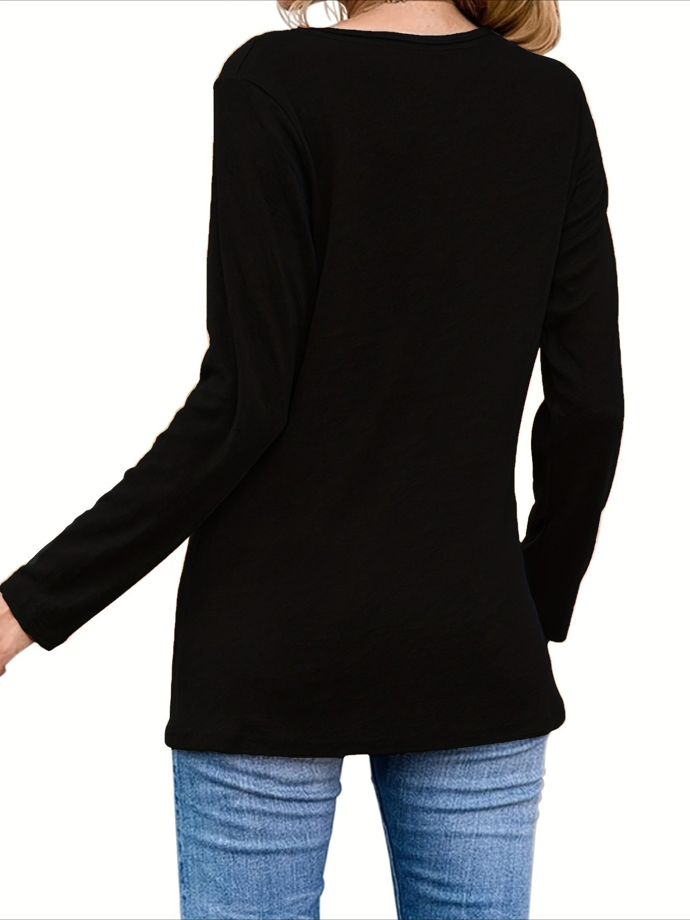 Halloween Round Neck Long Sleeve Loose Fit Top