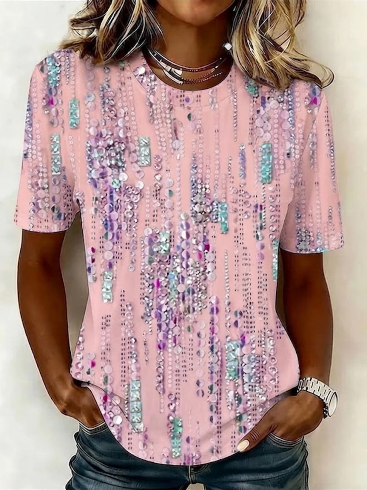 100% Cotton Crew Neck Short Sleeve T-Shirt