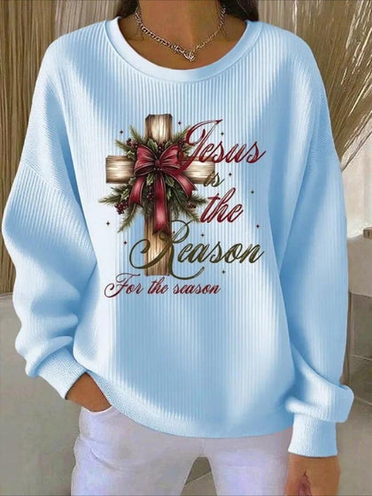 Halloween Printed Crew Neck Long Sleeve Sweater Hoodie