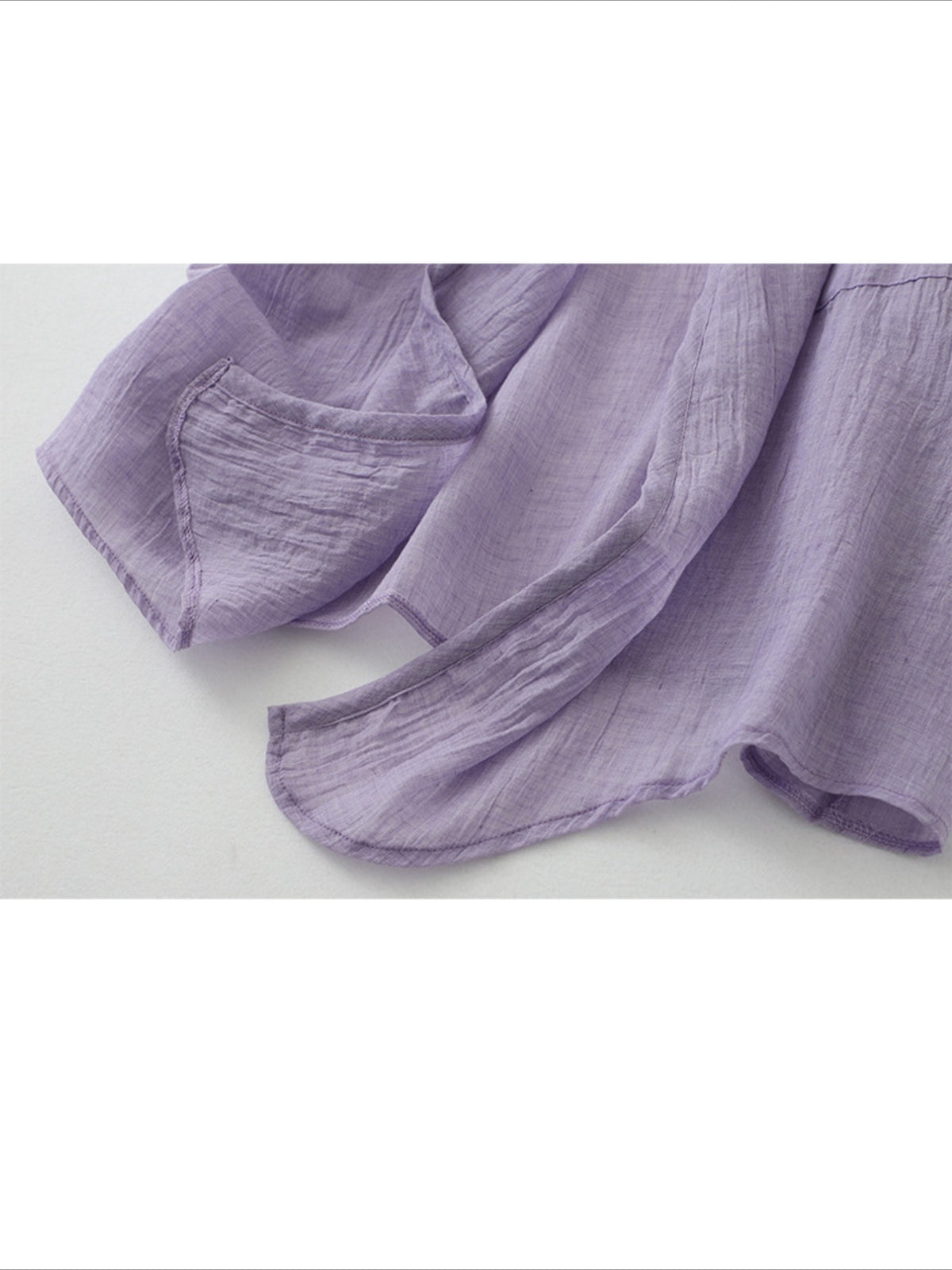 Long Loose Fit Casual Front Opening Short Sleeved and Linen Cover Lightweight and Linen Cardigan