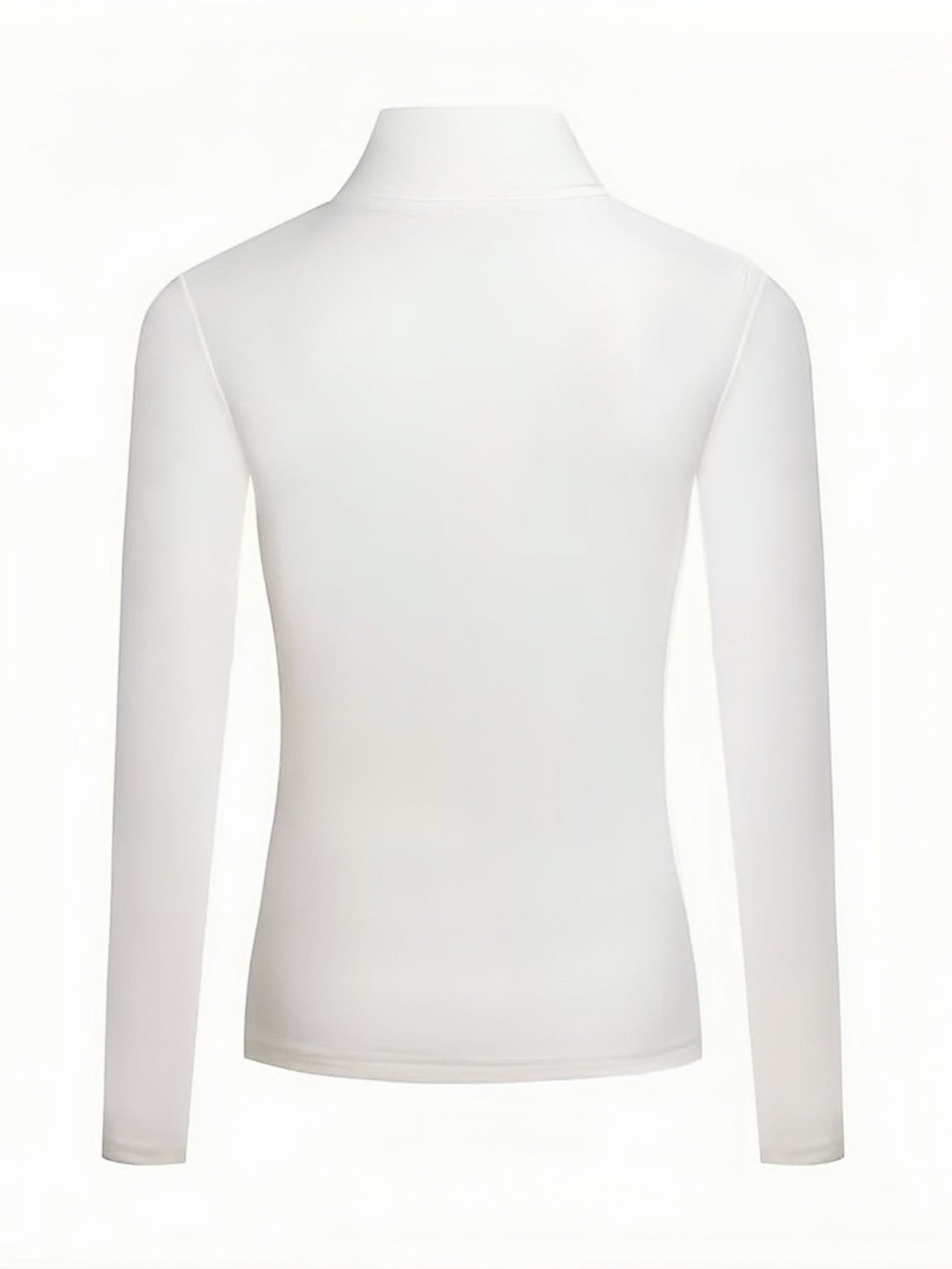 Solid Mock Neck T-Shirt, Casual Long Sleeve Top