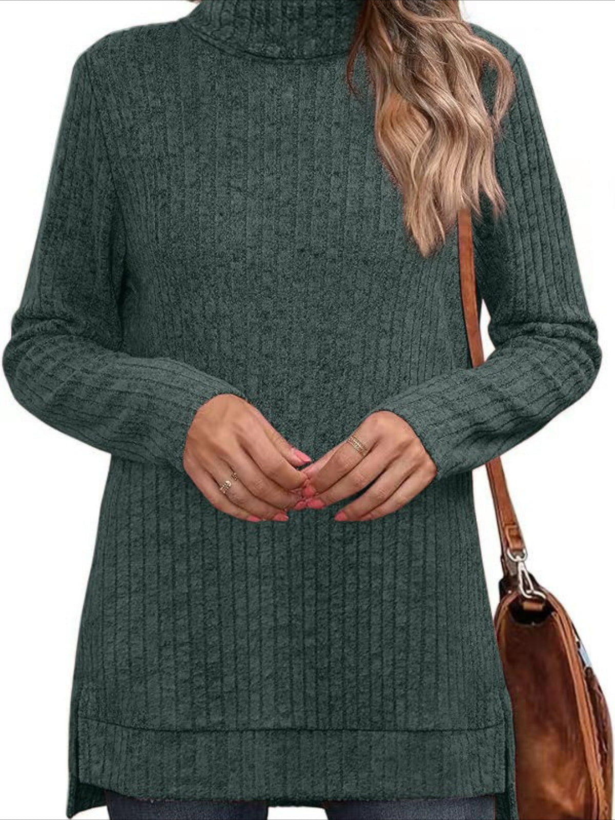 Pullover Turtle Neck Long Sleeve Sweater