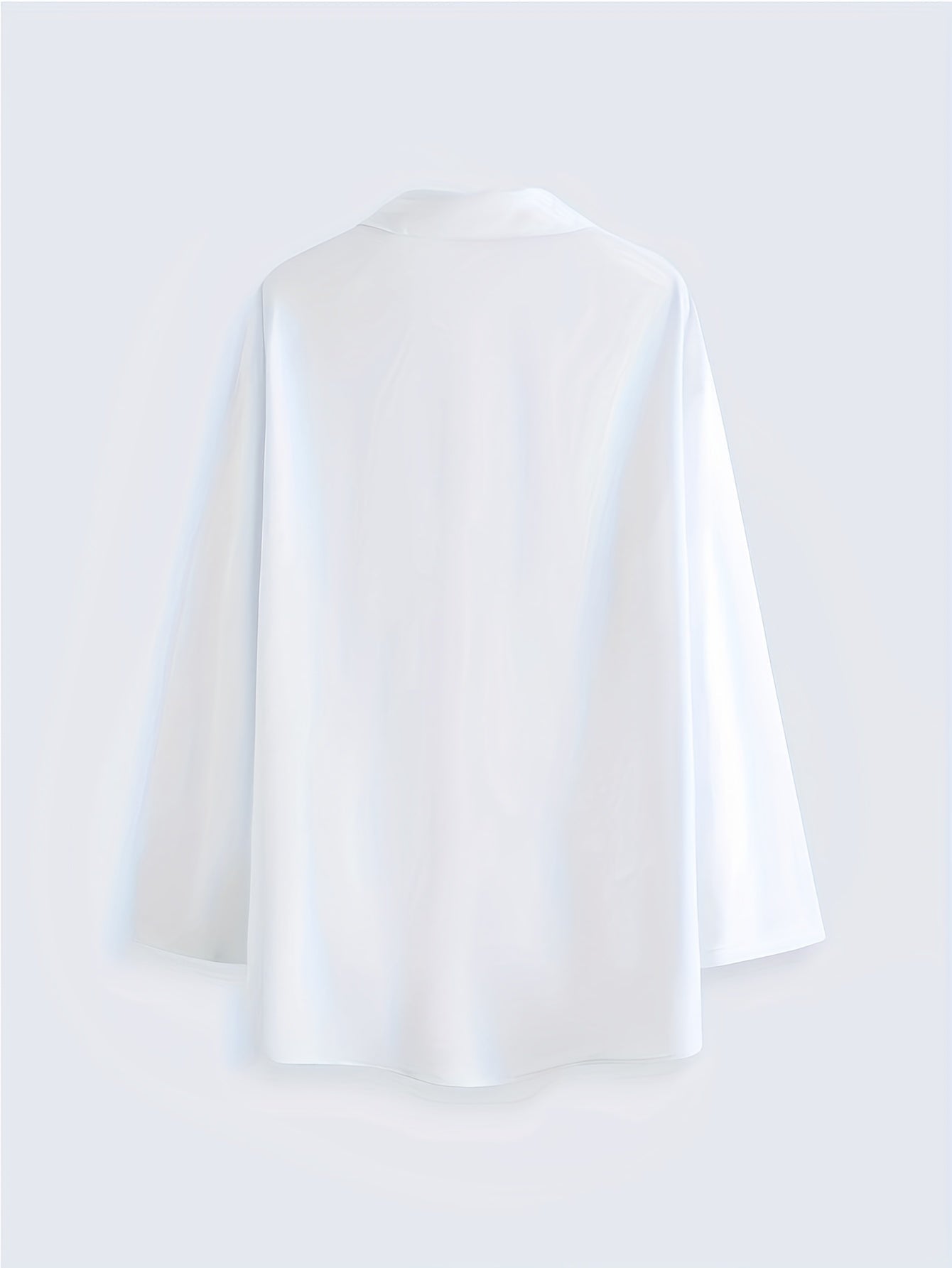 Casual Solid Shirt, Long Sleeve Collared Shirt