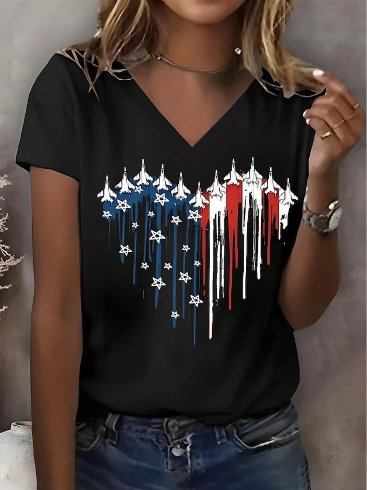 Vintage America 250th Anniversary Print T-Shirt