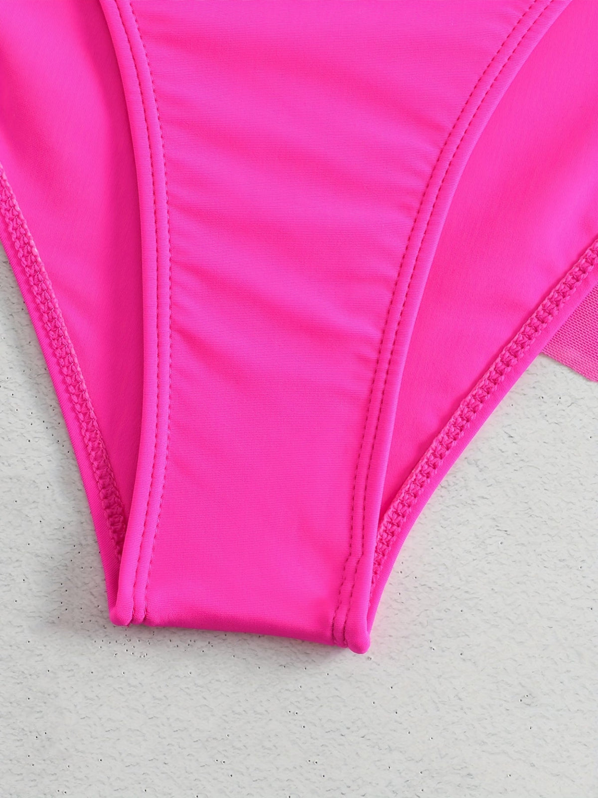 Plain Mesh Contrast Criss Cross Skirted 2 Piece Set Bikini, Scoop Neck Spaghetti Strap Twist Solid Color Swimsuit For Beach Pool Bathing