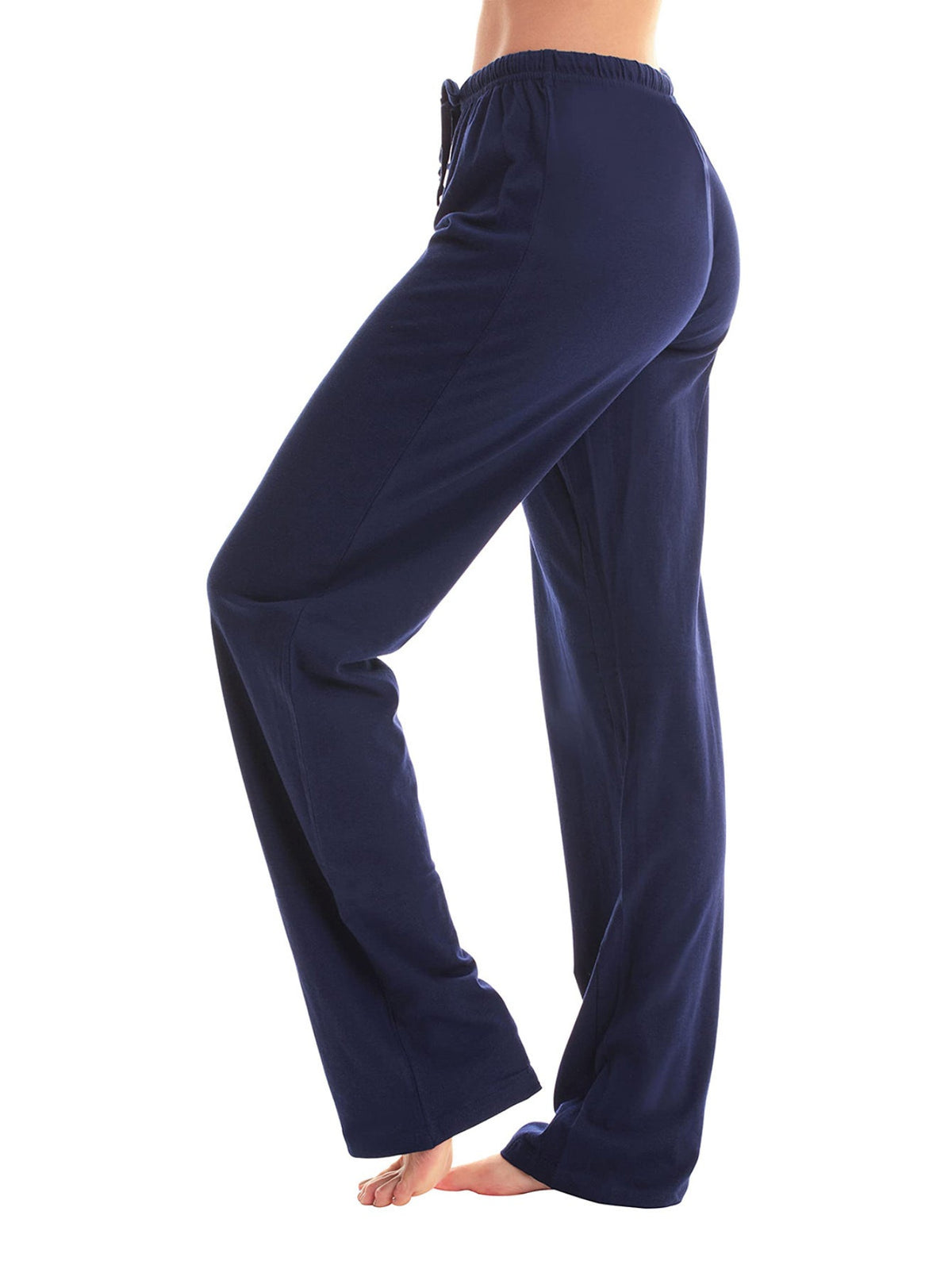 Loose Straight-Leg Casual Pants With High Waist And Floor-Length Design