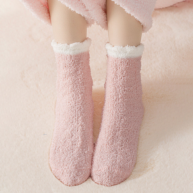 Thickened Fuzzy Socks, Comfy & Warm Mid Tube Socks, Women's Stockings & Hosiery
