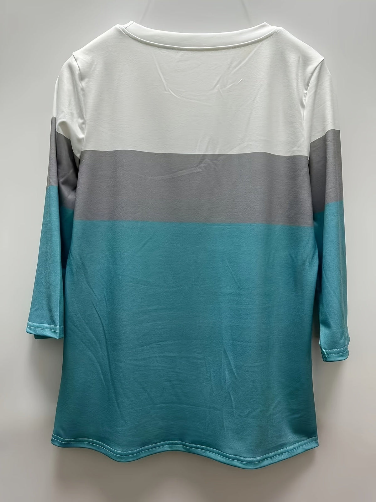 Regular Fit Printed Three-Quarter Sleeve Round Neck T-Shirt