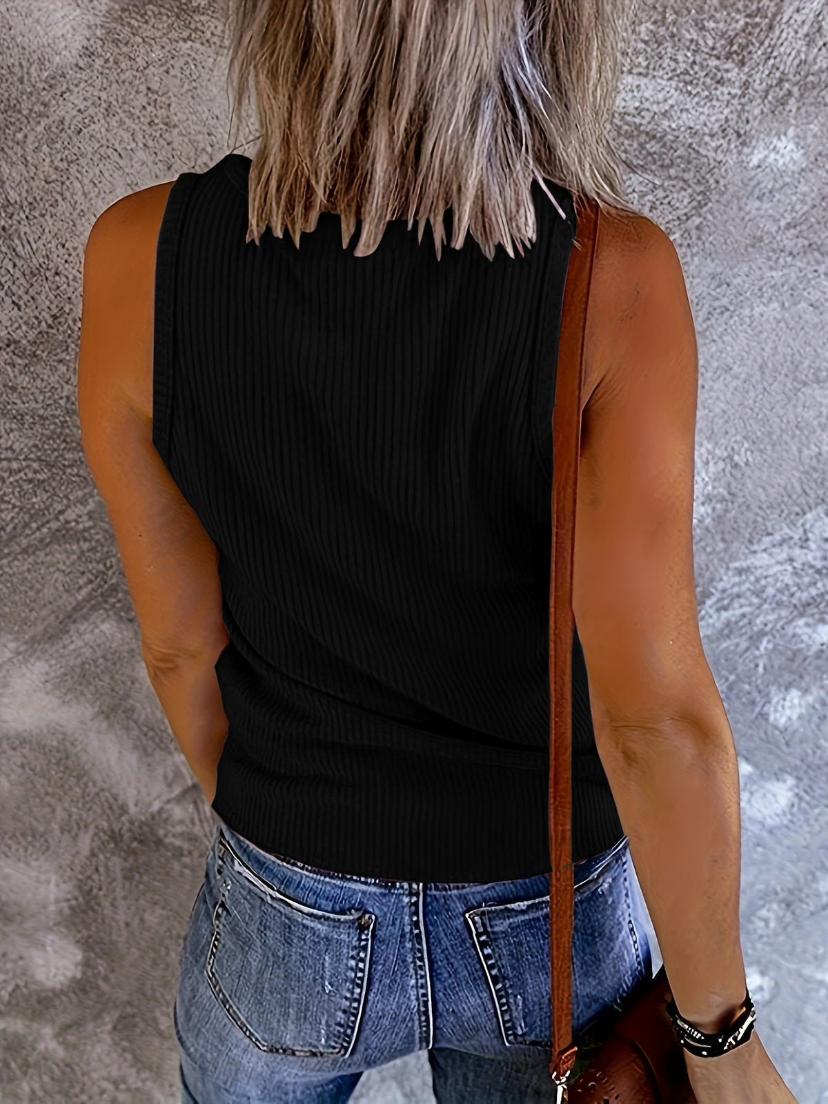 Solid Color Tank Top, Casual Sleeveless Tank Top