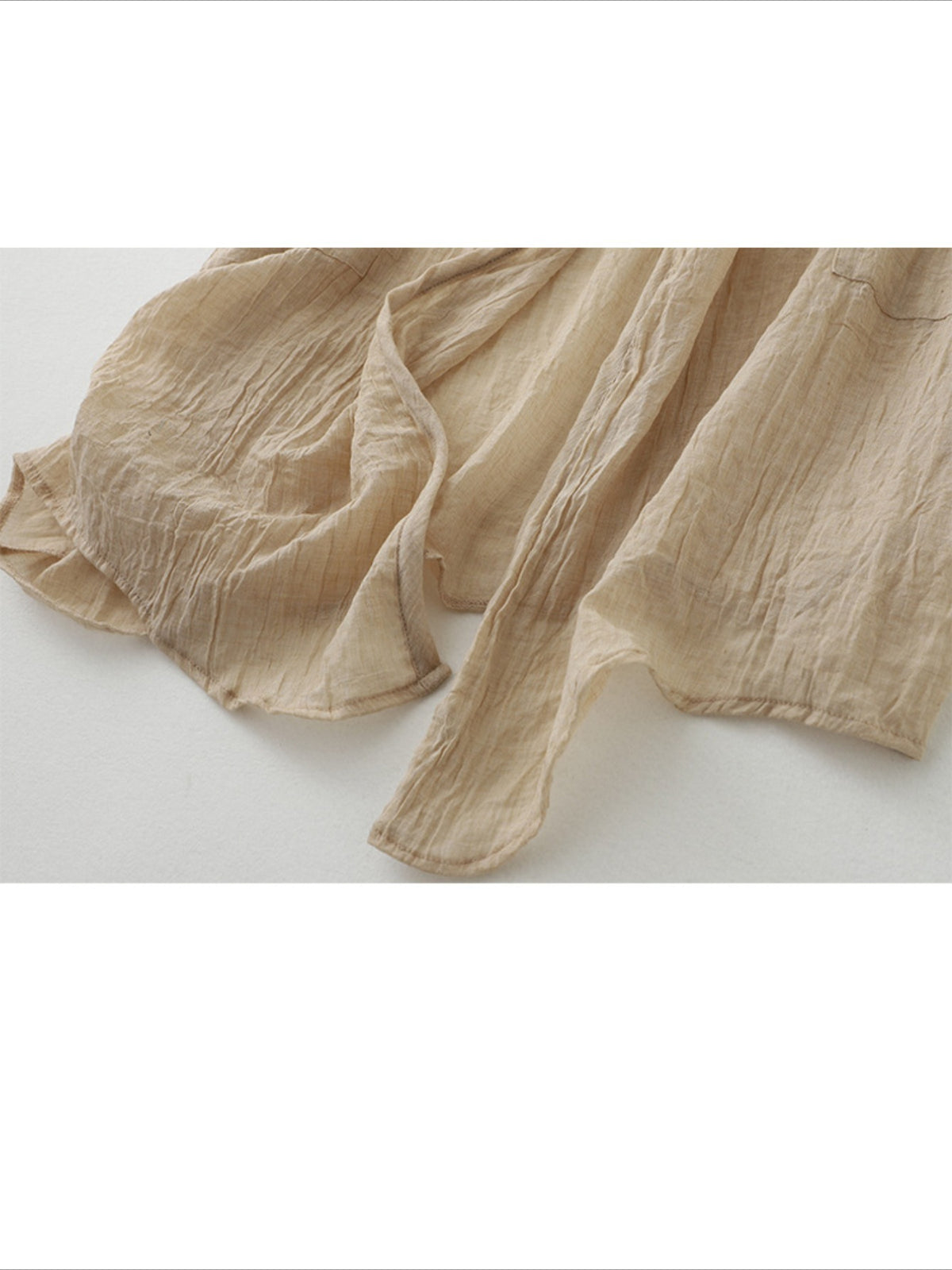 Long Loose Fit Casual Front Opening Short Sleeved and Linen Cover Lightweight and Linen Cardigan