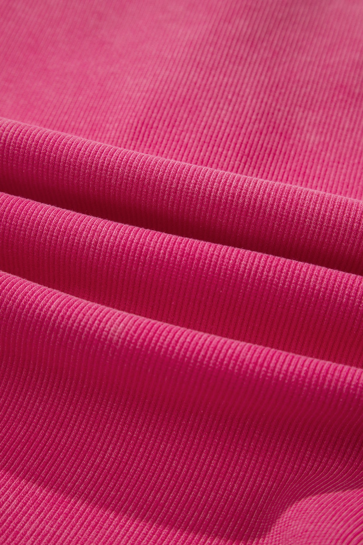 Bright Pink Vintage Distressed Ribbed Mineral Wash Tank Top