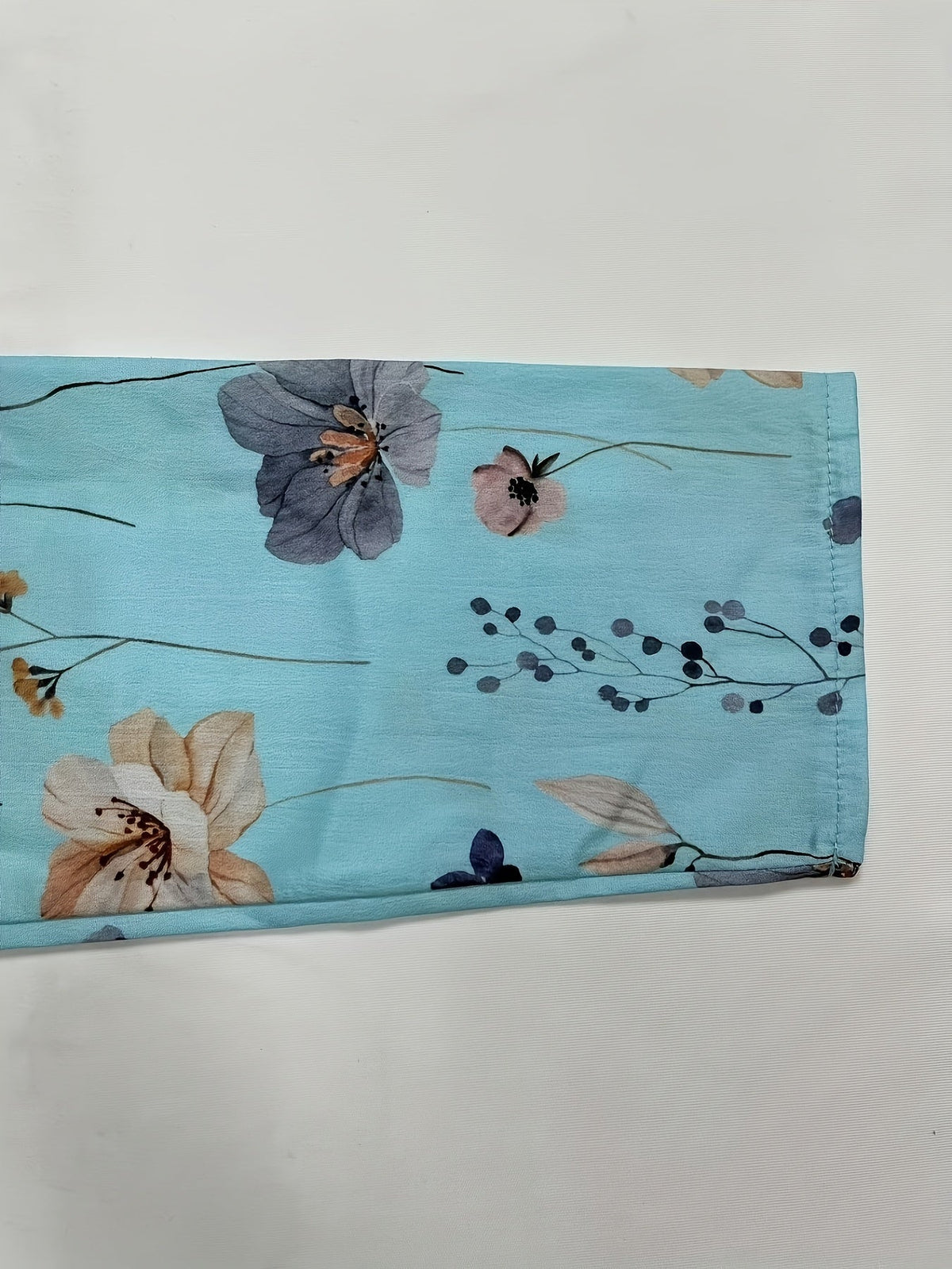 Women's Floral Print Button Up Half Sleeve V Neck Top
