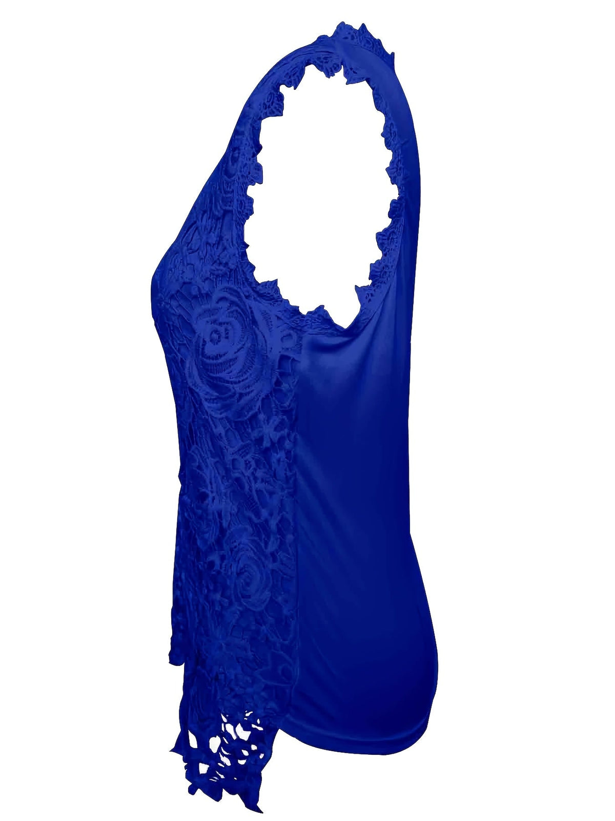 Sleeveless Lace Floral Square Neck Tank Top