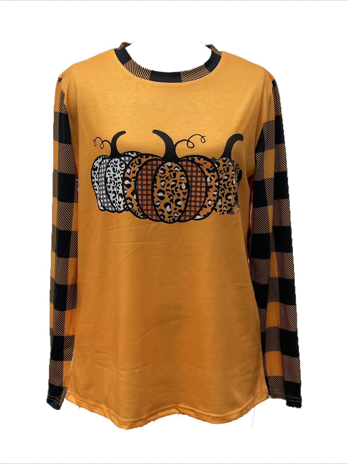 Halloween Print Long Sleeve Crew Neck T-Shirt