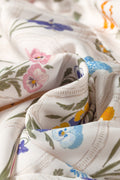 Multicolour Floral Print Striped Detail Knot Straps Maxi Dress