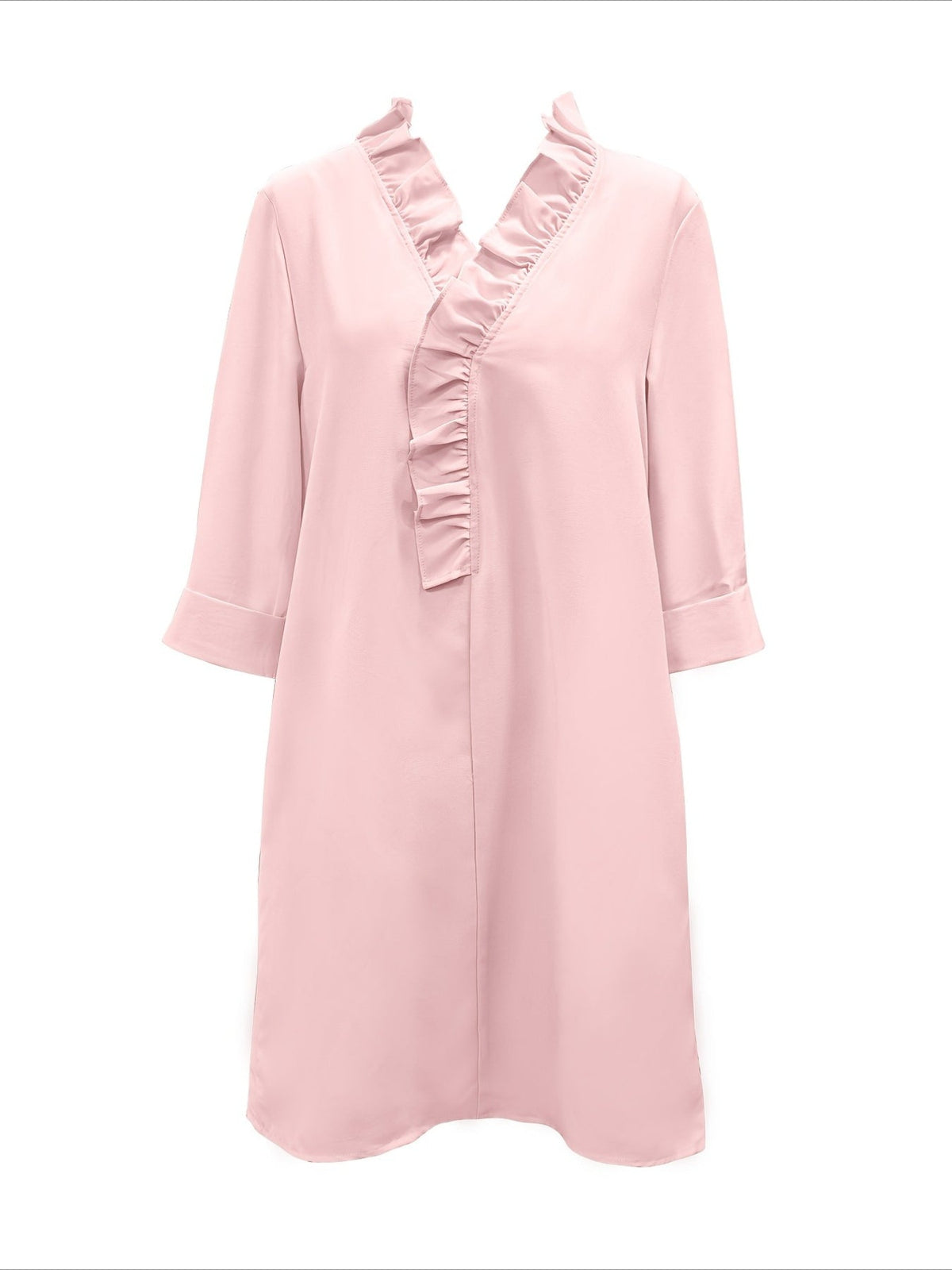 Gentle Style Elegant Commuter Solid Color Versatile Midi Dress