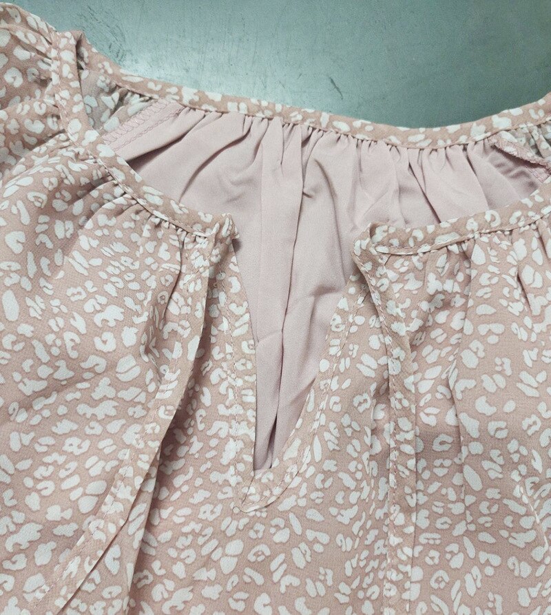 Floral V-Neck Loose Short Sleeved Chiffon T-Shirts