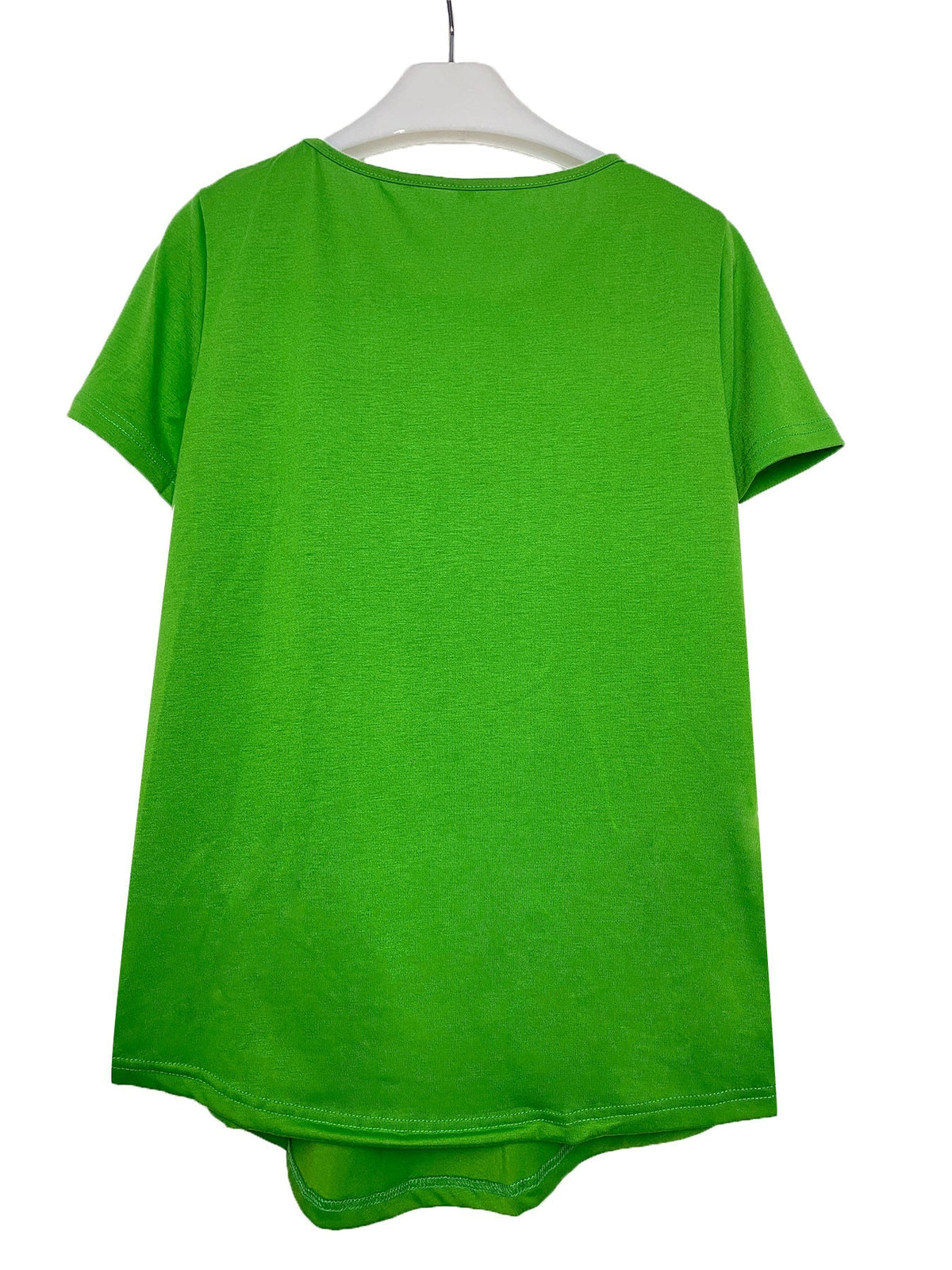 Women's Contrast Lace Ruched T-Shirt - Casual Short Sleeve Top