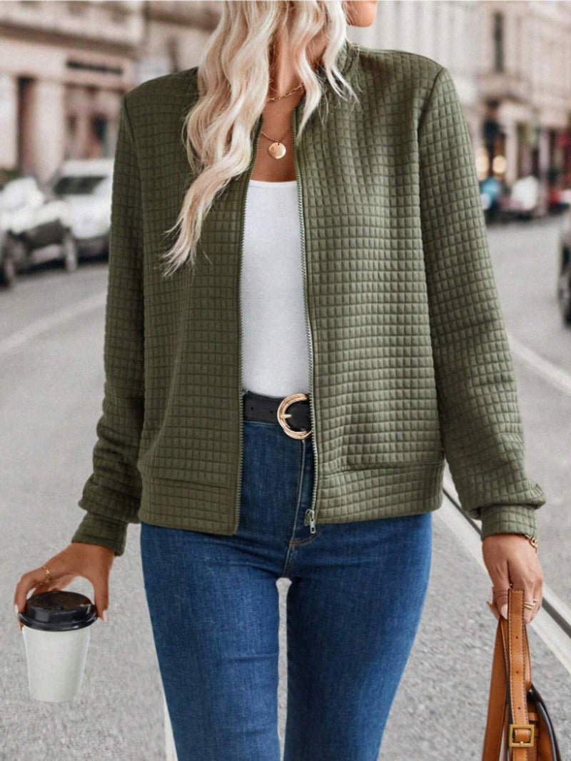 Zip Up Bomber Jacket