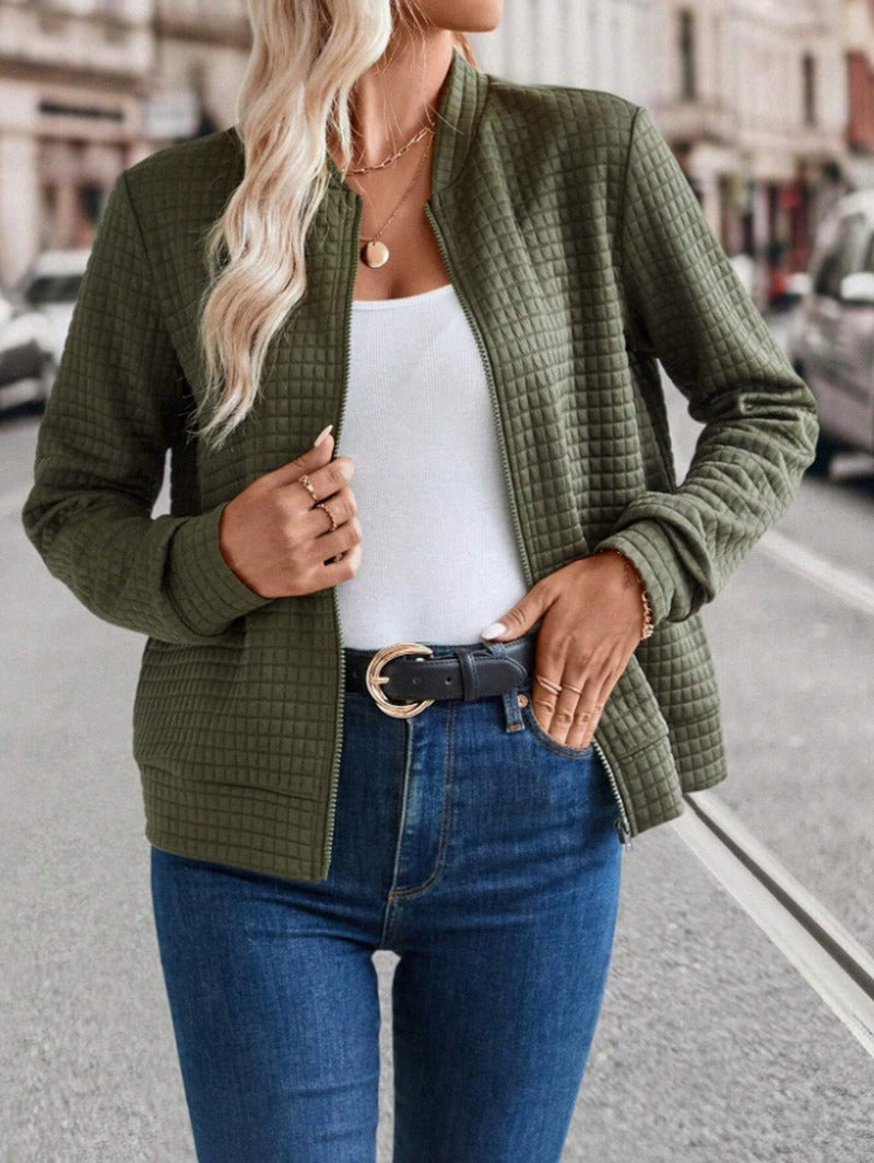 Zip Up Bomber Jacket