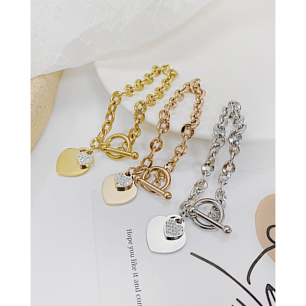 Love Personality OT Clasp Titanium Steel Bracelet