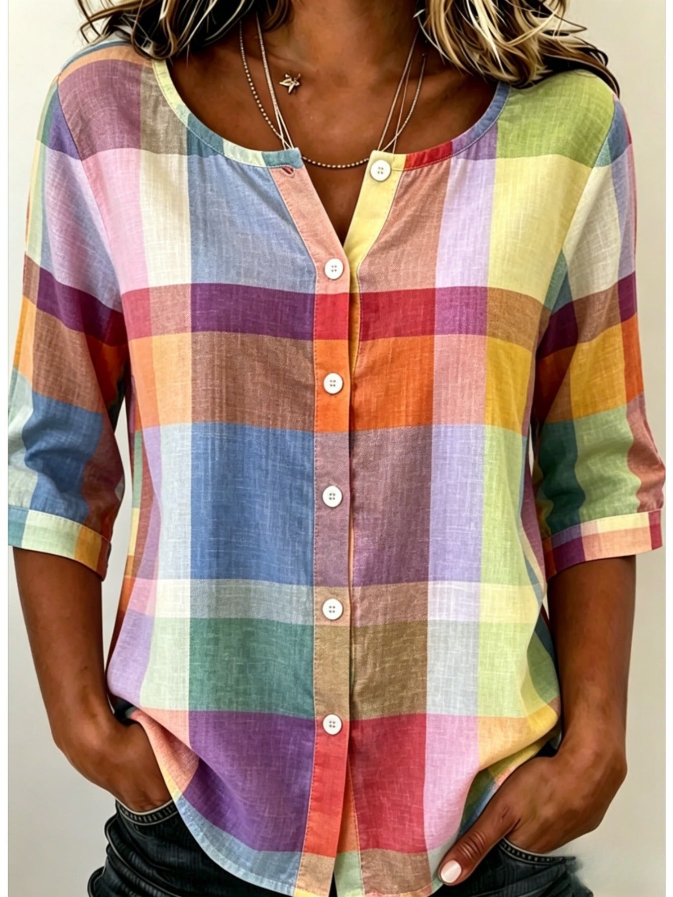 Crew Neck Half Sleeve Shirt Printing Casual Daily Top