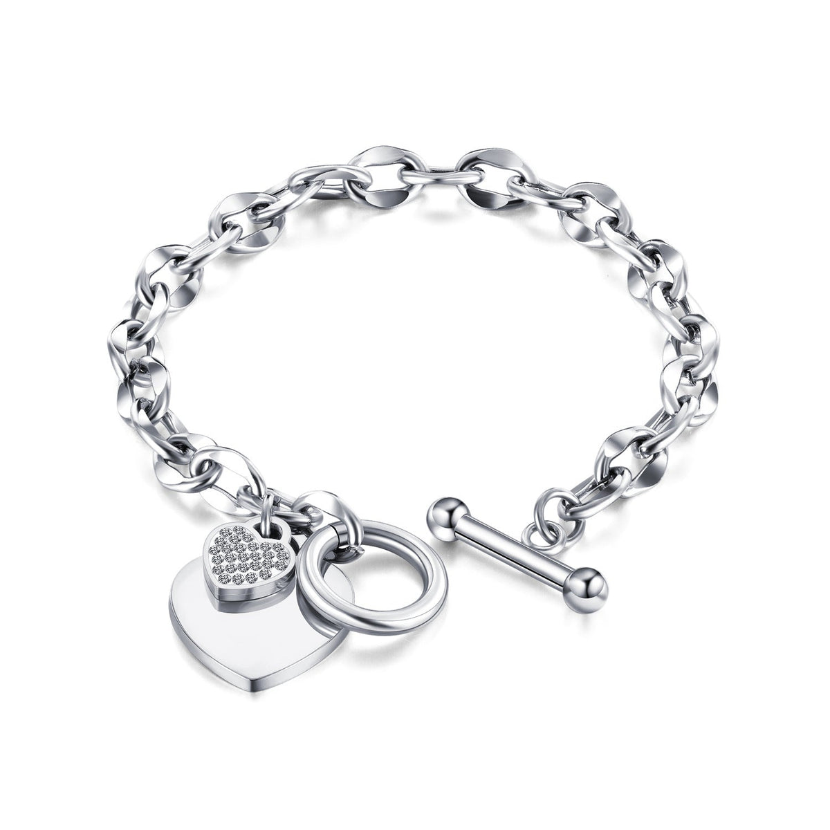 Love Personality OT Clasp Titanium Steel Bracelet