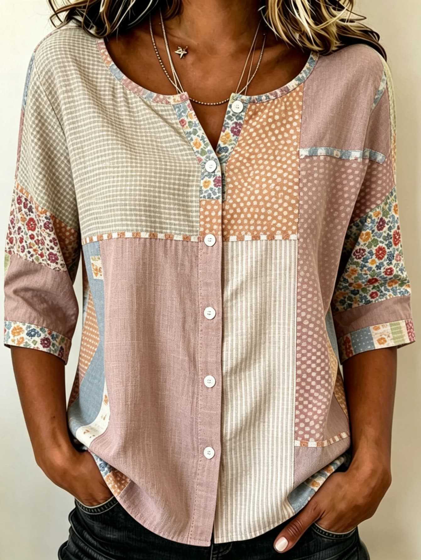 Crew Neck Half Sleeve Shirt Printing Casual Daily Top
