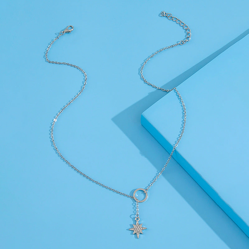 Simple Temperament Design Eight Mans Star Pendant