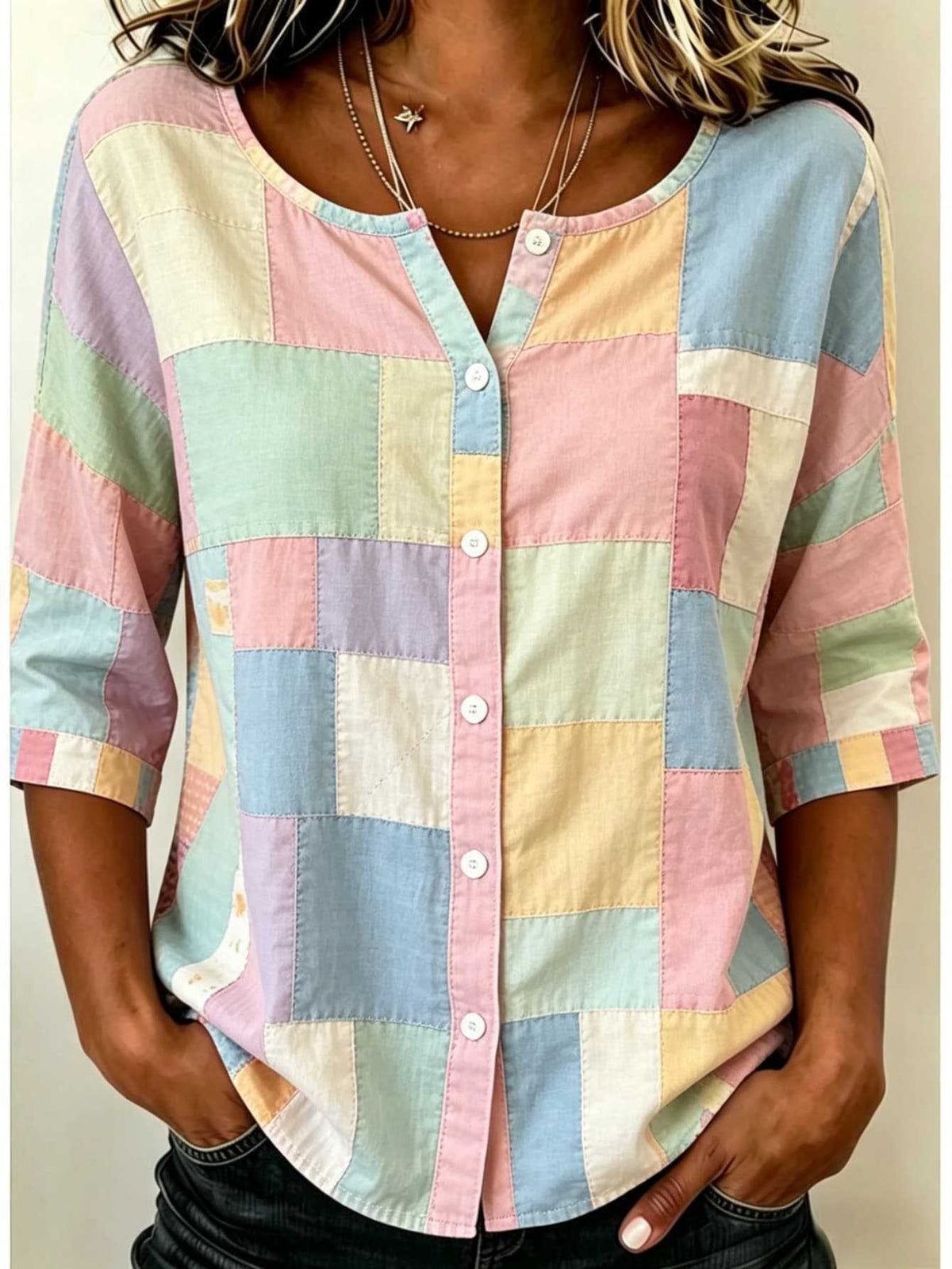 Crew Neck Half Sleeve Shirt Printing Casual Daily Top